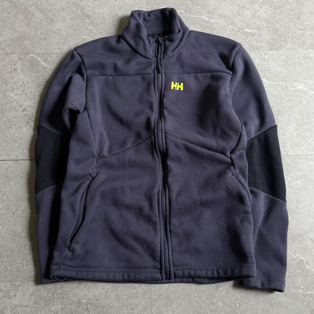 Vintage Helly Hansen Full Zip Fleece Jacket Navy Blue Size Large